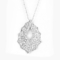 Ensemble blanc de Sterling Silver Necklace And Earrings de la poire 925 d'ensemble de bijoux de l'argent 925 de la CZ